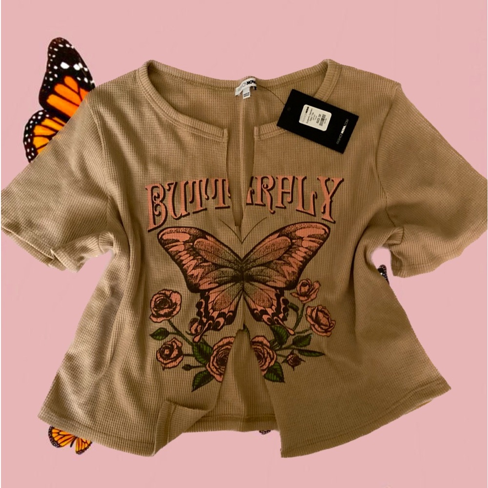 FashionNova Butterfly Garden Baby Tee